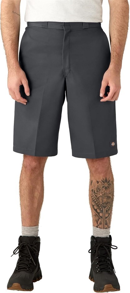 DICKIES Men's 13" Loose Fit Twill Work Shorts, Size 42, Charcoal, 42283CH.