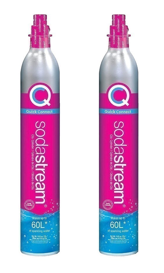 2 x SODASTREAM Quick Connect CO2 Cylinder, 60L. N.B: 1 Cylinder is not seal