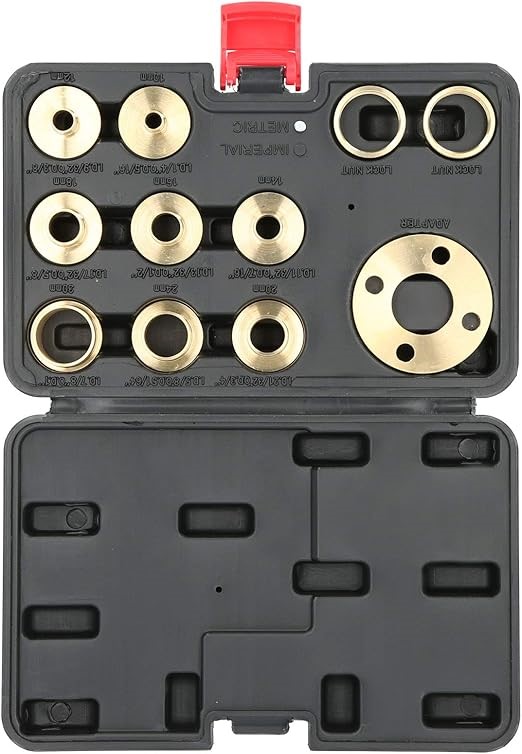 Brass Template Router Guides Kit, 11Pcs/Set Rugged Durability Template Guid