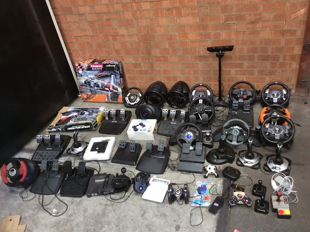 Fitness Dumbbells/Logitech Mixed Brand and Model Racing Wheels/Pedals