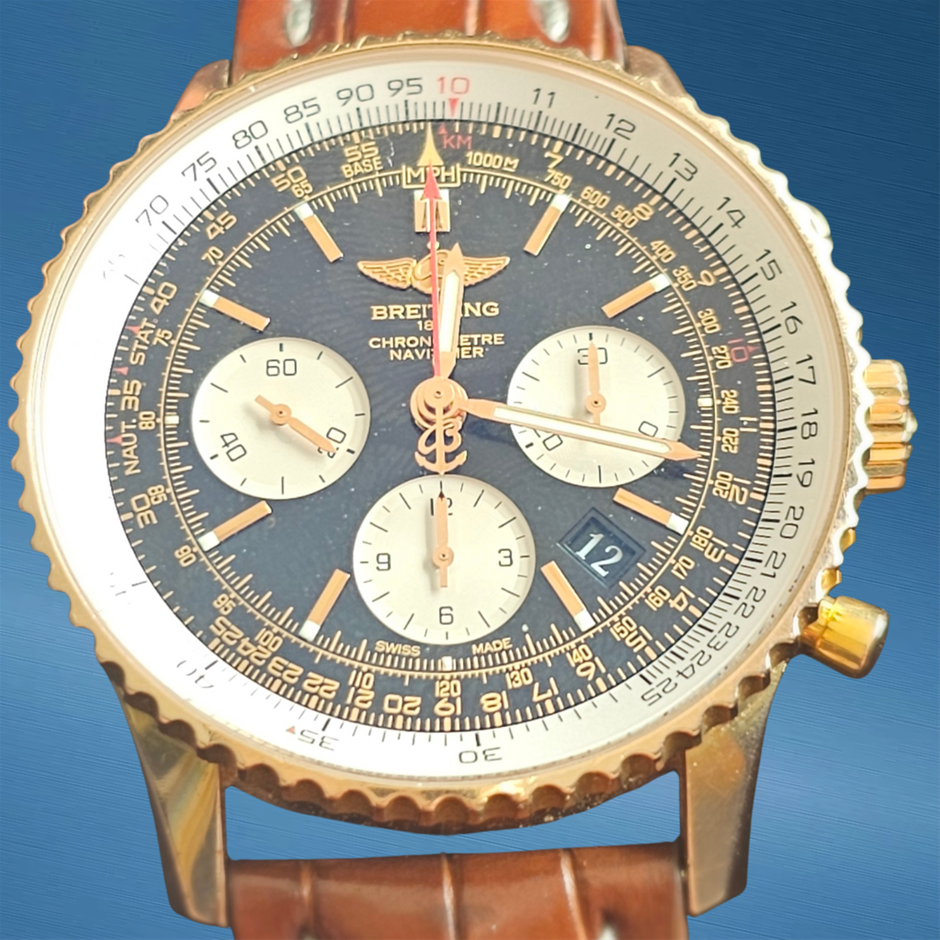 Breitling Navitimer 01 18k Rose-Gold, Black-Dial RB0120 BxP