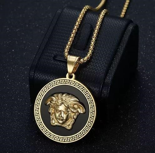 Italy 925 Silver Hip Hop Men's Necklace (Stamps)-Free Chain