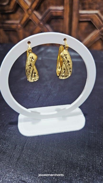 18KGold-filled/Italy Solid Gold Filled Earring -(stamped 18K/Italy)