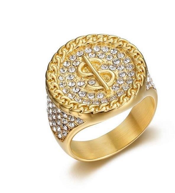 Italy 925 Silver Hip Hop Men's Ring (Stamps)-12 US