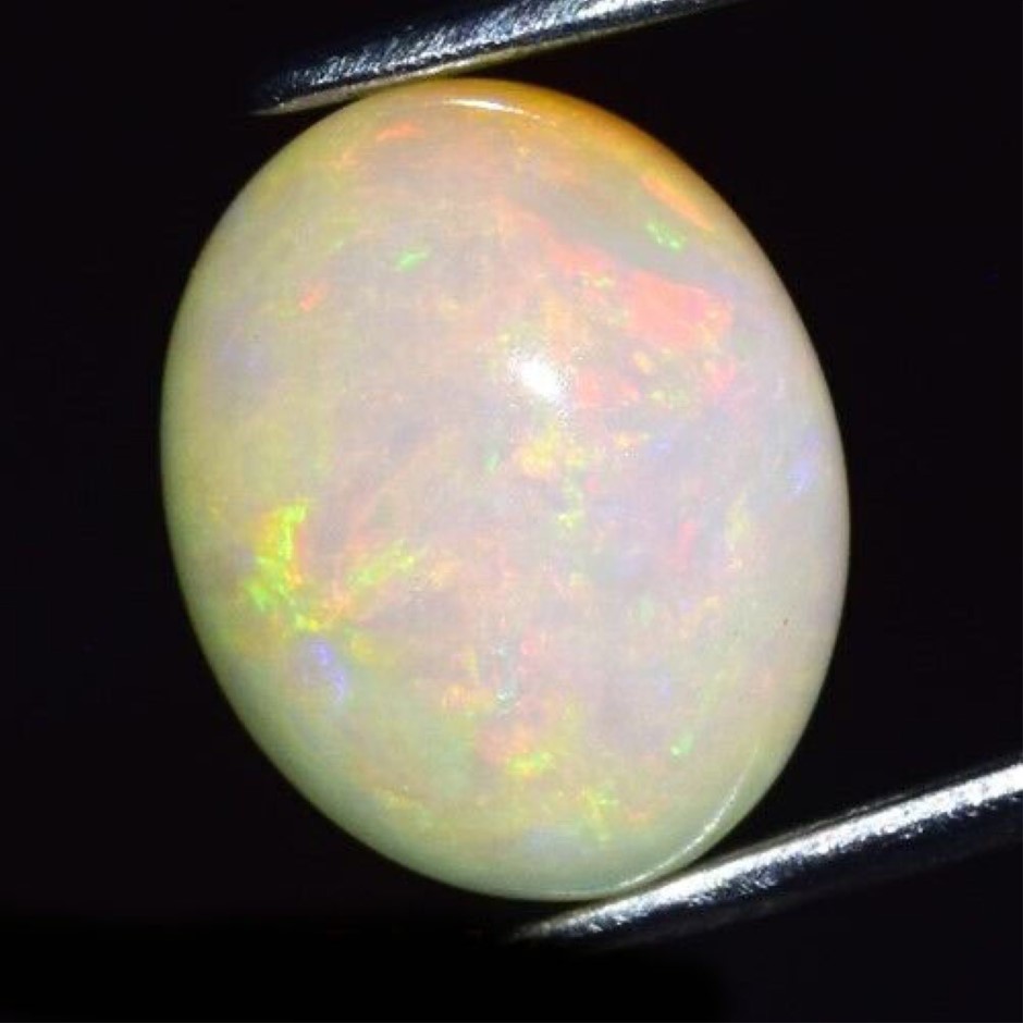 2.07ct Oval Cabochon Cut Natural Play-of-Color Opal Gemstone - 1Pc