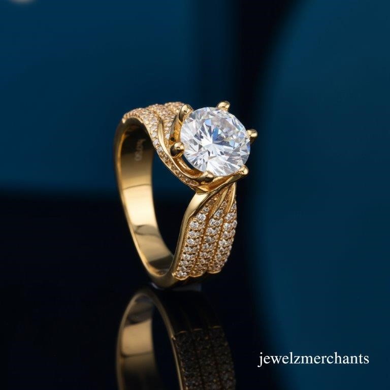 2.0ct GRA Moissanite White Brilliant Cut 925 Sterling Silver ring-VVS1