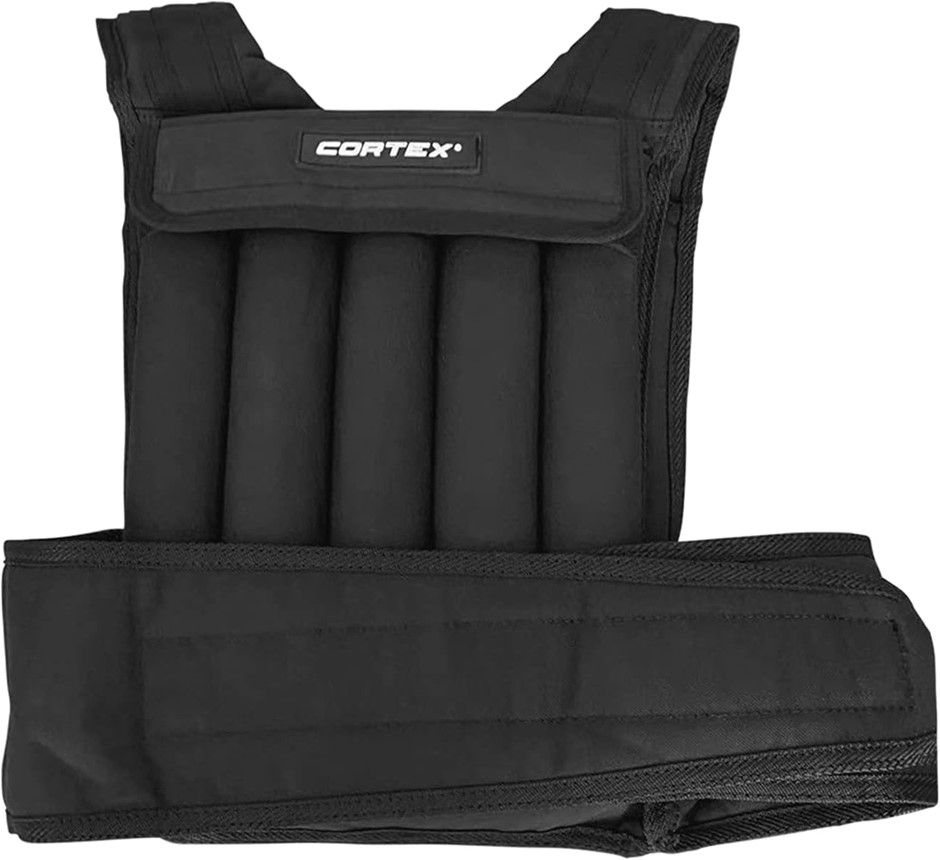 CORTEX 20kg Adjustable Weight Vest with 1kg Increments (Black)