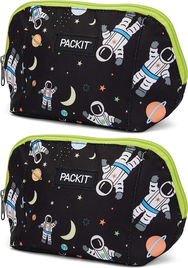 2 x PACKIT Freezable Snack Bag, Built w/ EcoFreeze Technology, Foldable, Re