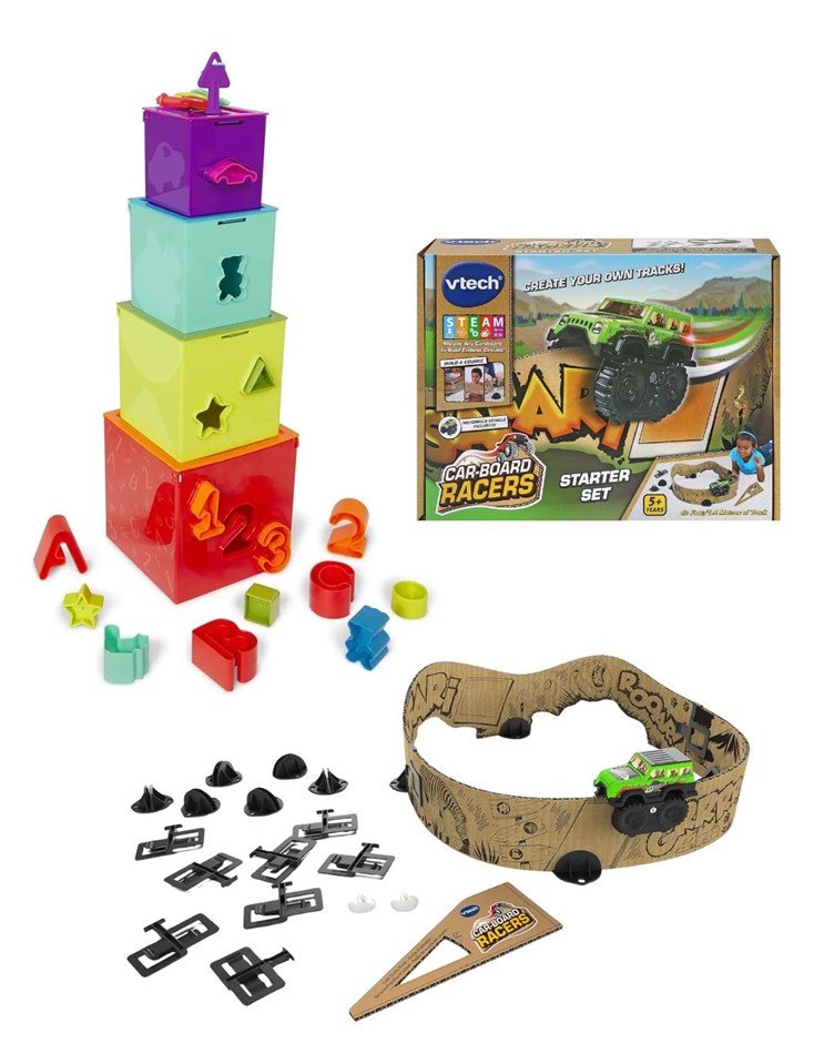 TOY BUNDLE: BATTAT– Sorting & Stacking Boxes – Nesting Toddler Play Cubes –