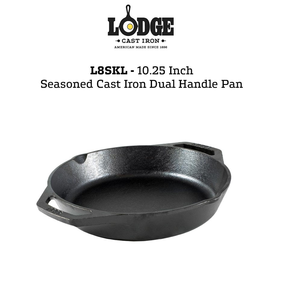 LODGE Cast Iron Pan, 10.25", Black, L8SKL.
