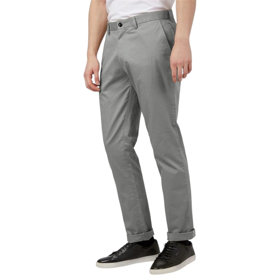 BEN SHERMAN Men's Stretch Slim Chino, Size 38x32, Concrete (164), 98% Cotto