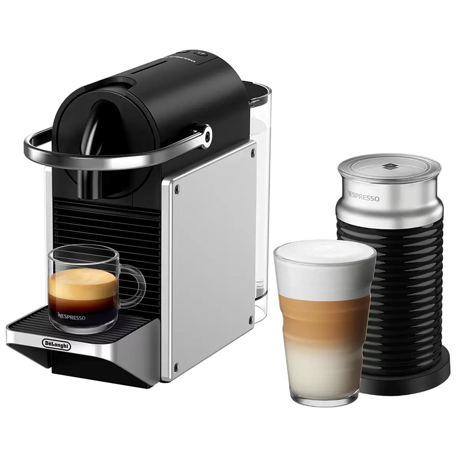 DELONGHI Nespresso Pixie Capsule Coffee Machine With Aeroccino3 Milk Frothe