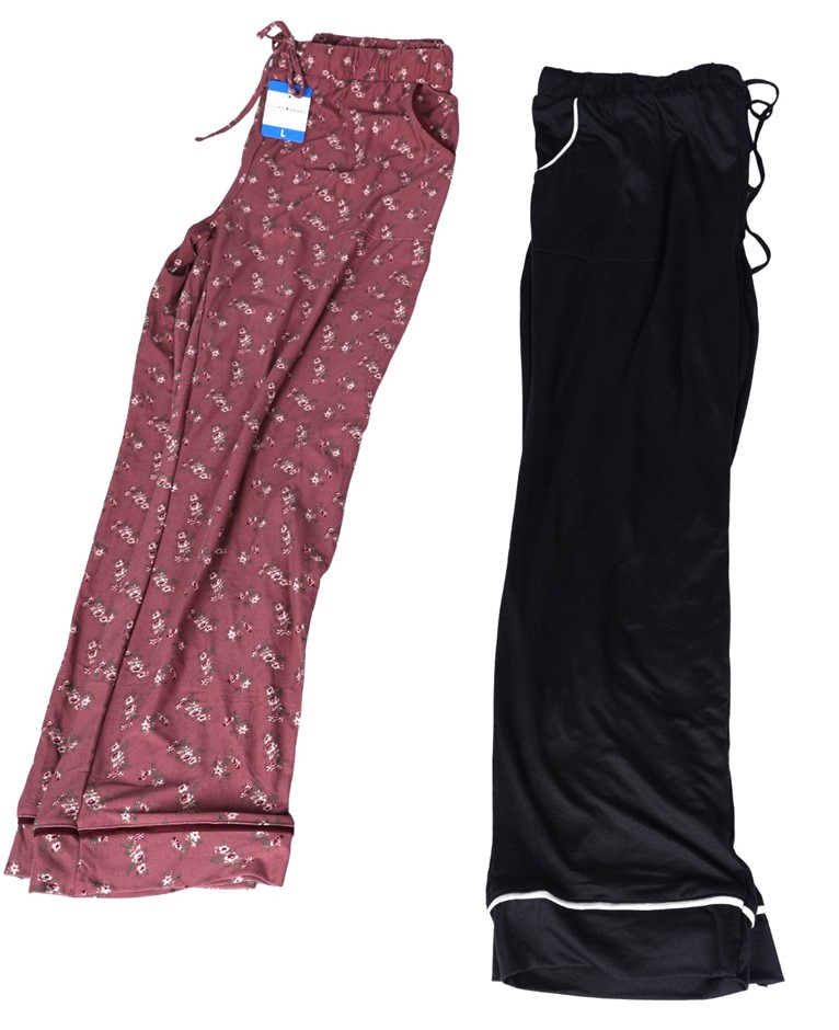 4 x LUCKY BRAND Women's Lounge Pants, Size L, Botanical Daisy/Black, 197862
