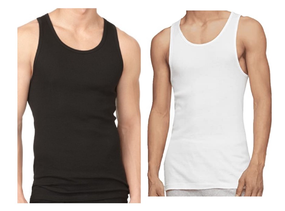 3 x CALVIN KLEIN Men's Tank Singlets, Size S, 100% Cotton, Black & White, N