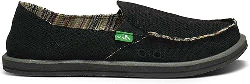 SANUK Women's Donna Hemp Shoes, Size US10 / EU41, Black (BLK), SWF1160.