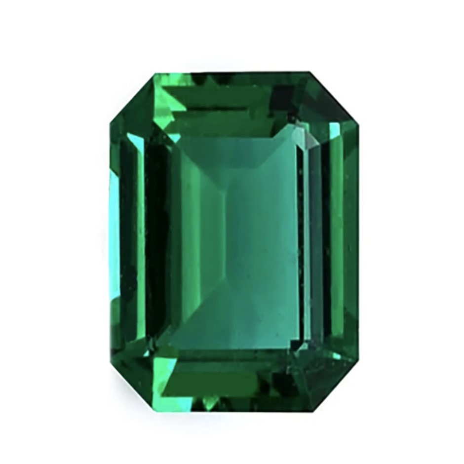 7ct Emerald Cut Synthetic Green Emerald Gemstones