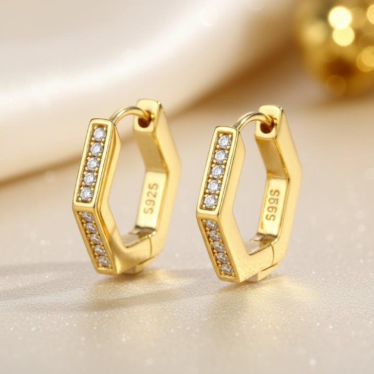 GRA Moissanite white Brilliant Cut 925 Sterling Silver Earrings-VVS1