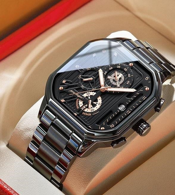 High Quality Simulated Diamond Men's Quartz Watch