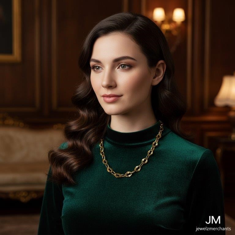 22K/Italy Solid Gold Filled Chain -(stamped 22K/Italy)50cm