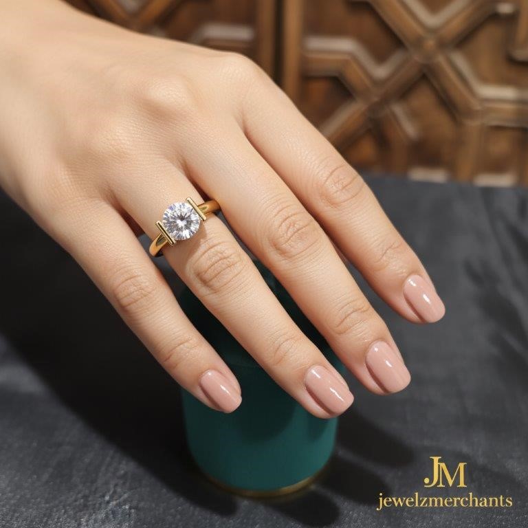 18K/ITALY Solid Yellow Gold Filled Ring -Quality Guarantee-8 US