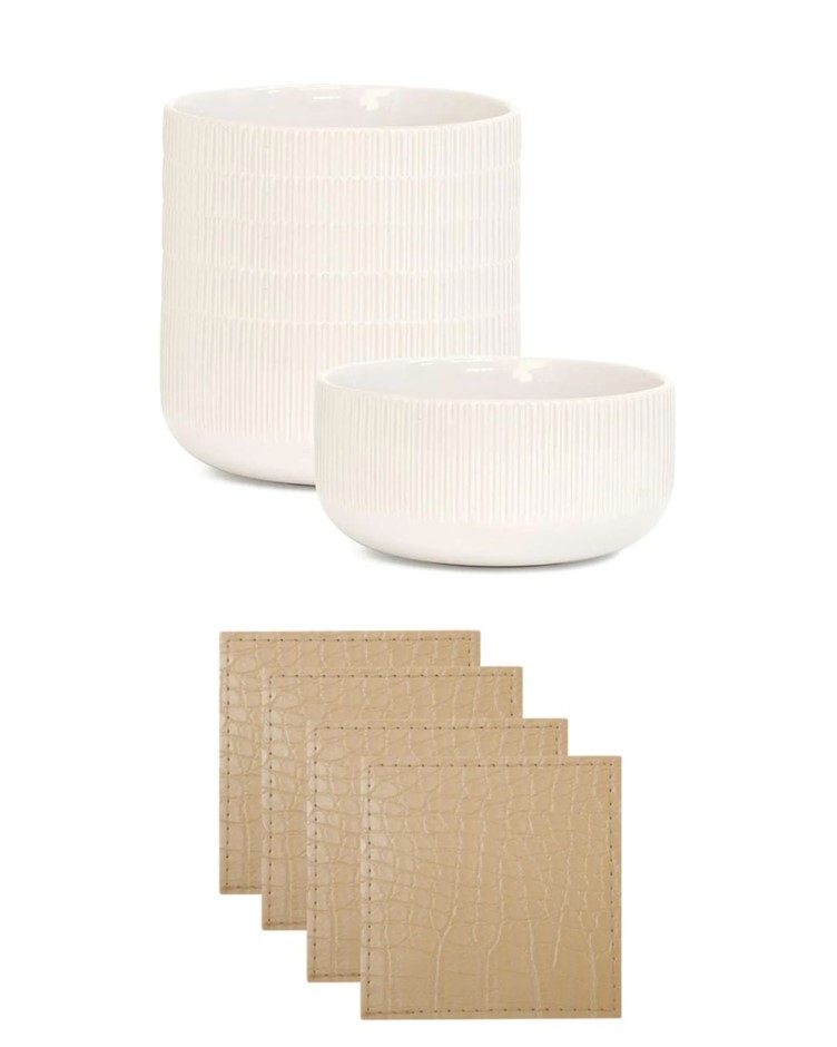 KITCHEN BUNDLE: SALT & PEPPER Brae Cereal Bowls, White, 15 cm (Set of 4) +