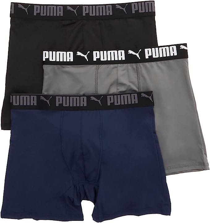 8 x PUMA Men's Performance Boxer Briefs, Size S, 90% Polyester, Assorted Co