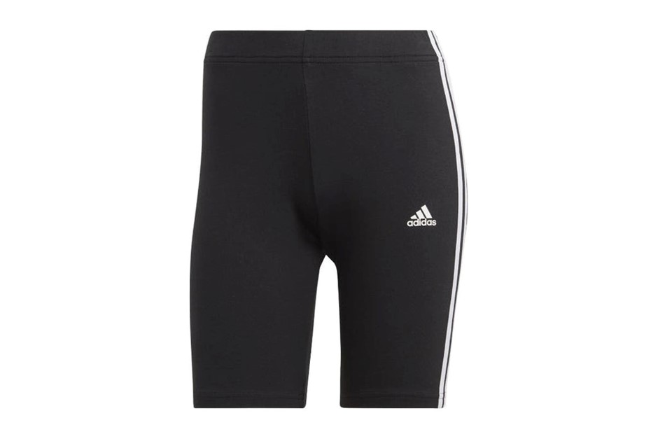 ADIDAS Women's 3S Bike Shorts, Size AU S, 93% Cotton, Black/White, GR3866.