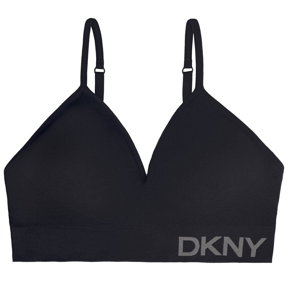 3 x DKNY Women's Seamless Bra, Size L, Black. Buyers Note - Discount Freig