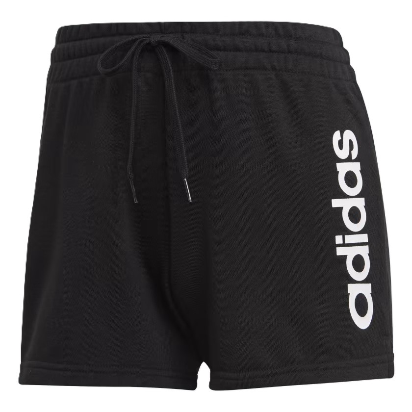 2 x ADIDAS Women's LIN FT Shorts, Size AU M, 53% Cotton, Black/White, GM552