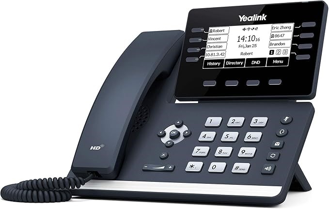YEALINK SIP-T53 IP Phone, 12 VoIP Accounts. 3.7-Inch Graphical Display. USB