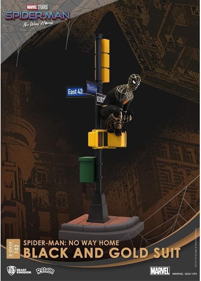 BEAST KINGDOM D Stage Spiderman: No Way From Home, Spiderman Black and Gold