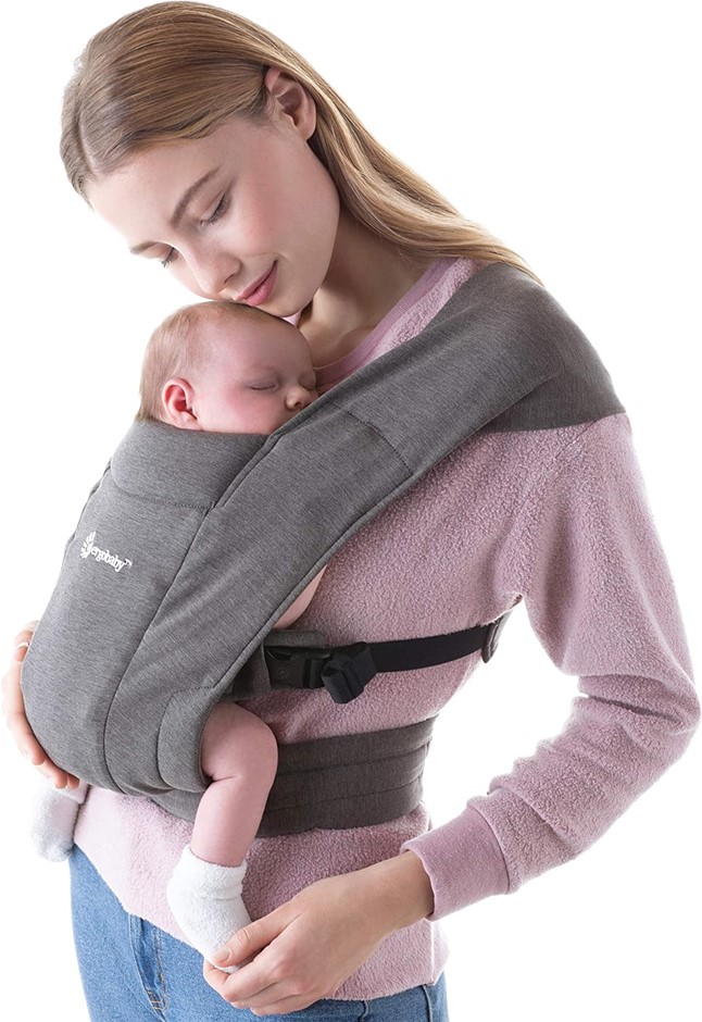 ERGOBABY Embrace Newborn Baby Carrier, Heather Grey.