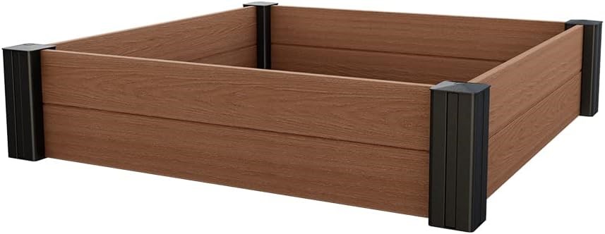 KETER Vista Outdoor Garden Bed, Brown NB: Damaged box