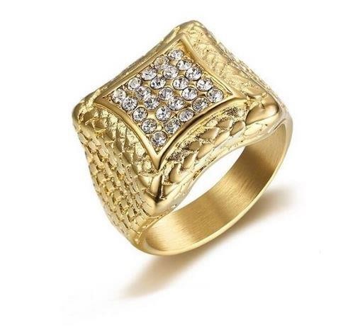 Italy 925 Silver Hip Hop Men's Ring (Stamps)-10 US