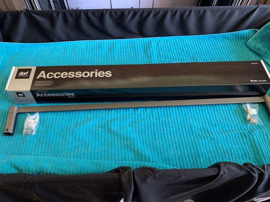 New in Box Dorf 800mm Graphite Single Towel Rails - Quantity 2