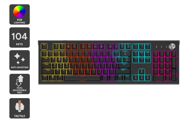 Kogan Rainbow RGB Mechanical Keyboard (Brown Switch)