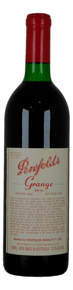 Penfolds Bin 95 Grange 1992 (1x 750mL), SA.