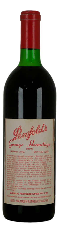 Penfolds Bin 95 Grange Hermitage 1983 (1x 750mL), SA.