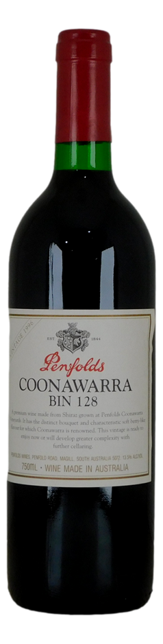 Penfolds Bin 128 Shiraz 1996 (1x 750mL) Coonawarra, SA.