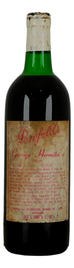 Penfolds Grange Hermitage 1965 (1x 1PT6FLOZ) SA.