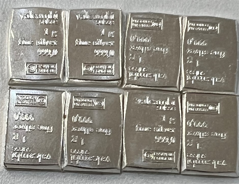 1 Gram Valcumbi Silver Bars x 8