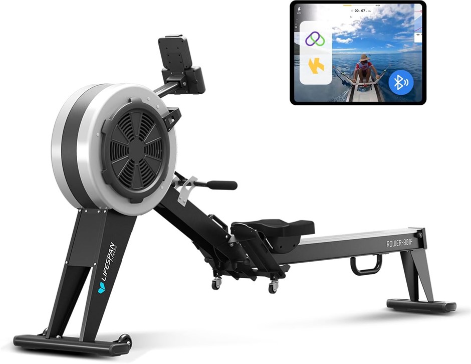 LIFESPAN FITNESS ROWER-801F Air and Magnetic Commercial Rowing Machine. NB: