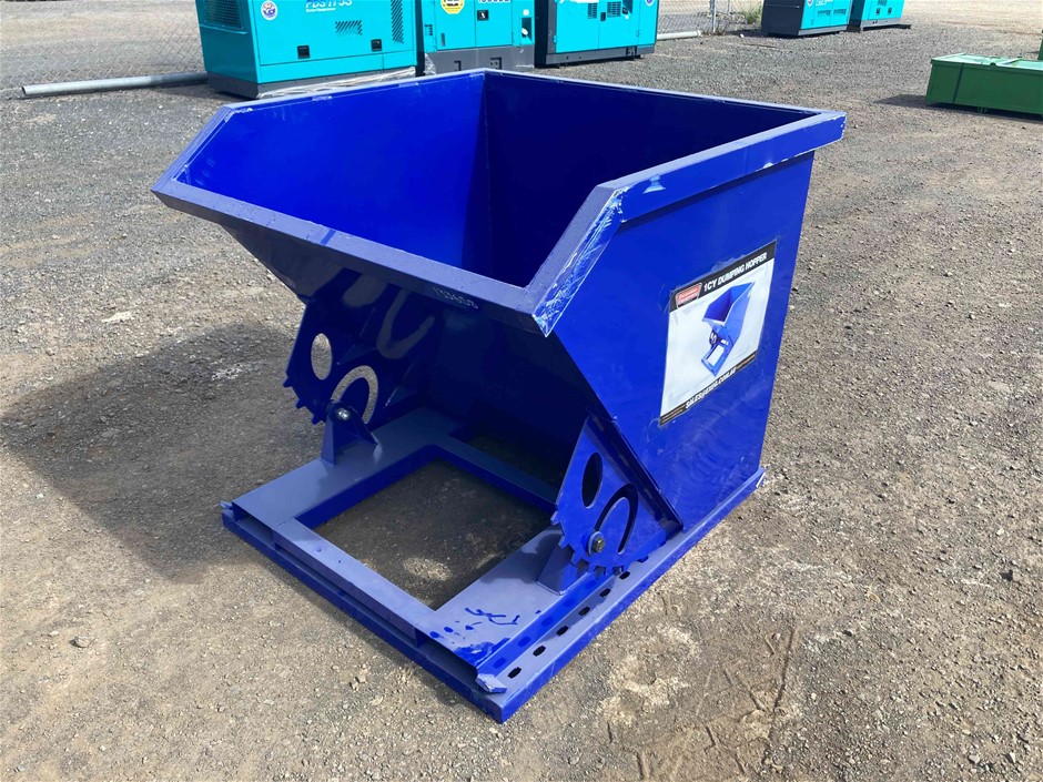 2026 1 Cubic Yard Self Tipping Skip Bin To Suit Forklift(Unused)
