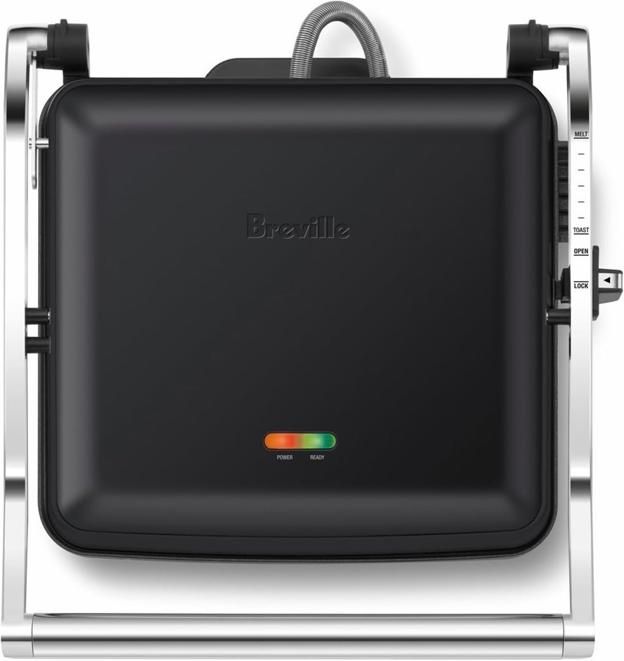 BREVILLE The Toast and Melt 4-Slice Sandwich Press, Black Truffle, LSG545BT