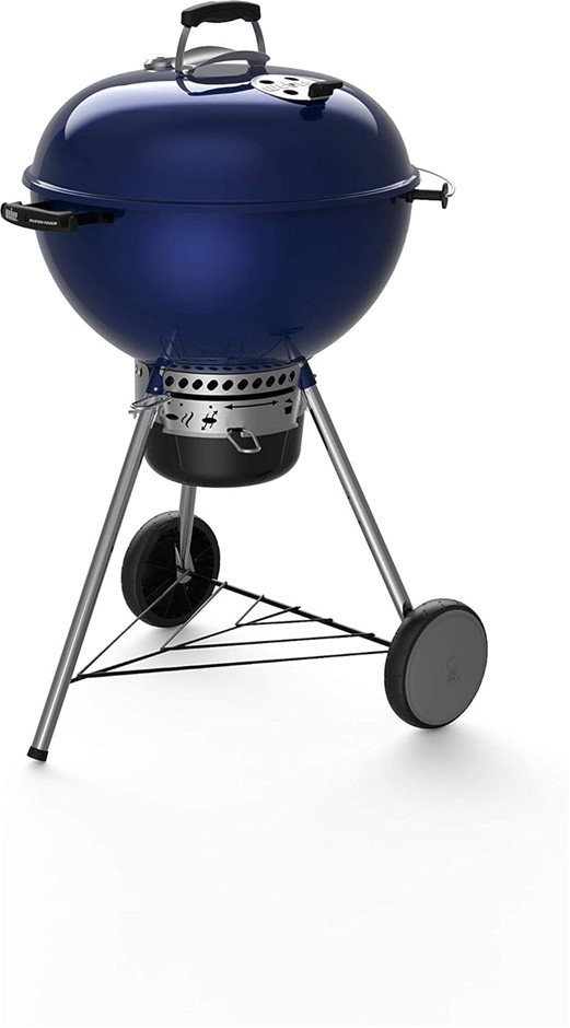 WEBER MASTER Touch Charcoal Grill, Deep Ocean Blue.