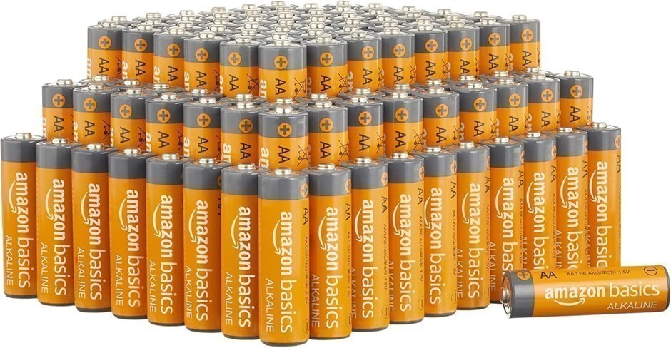 AMAZON Basics 100 Pack AA High-Performance Alkaline Batteries, 10-Year Shel