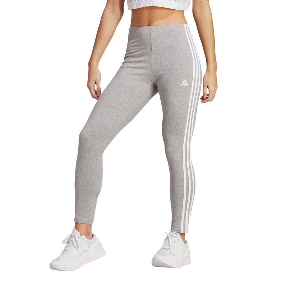 ADIDAS Women's 3S High-Waist Leggings, Size AU S, 90% Cotton, MediumGreyHea