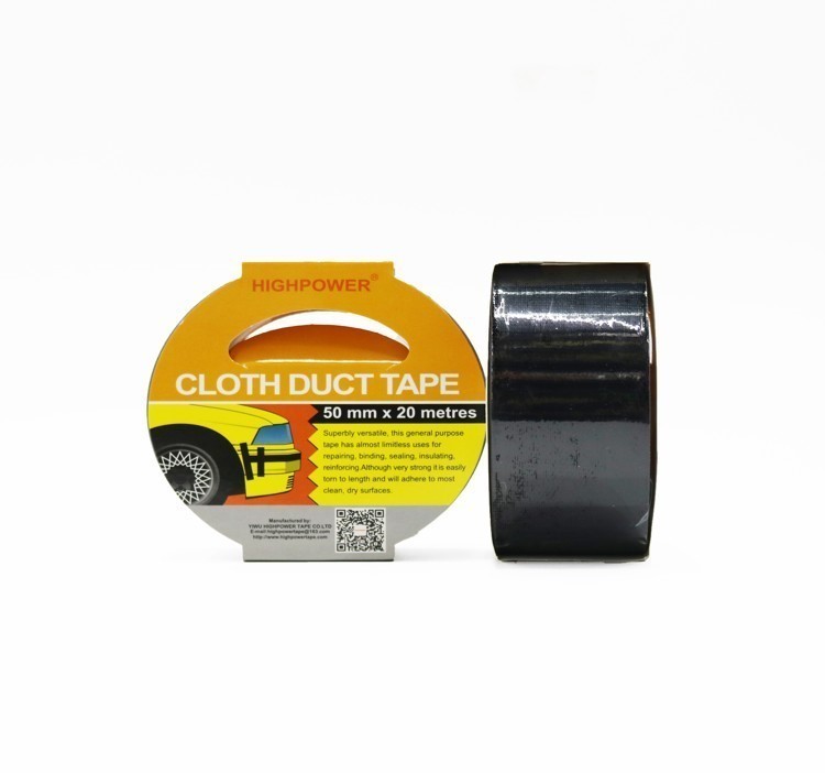 3 x HIGH POWER Cloth Duct Tapes, 48mm x 20M, Black.