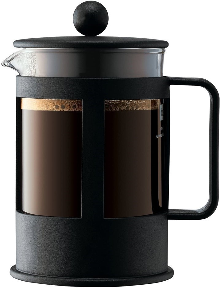 BODUM Coffee Maker Kenya French Press, Black, 0.5 Liters.