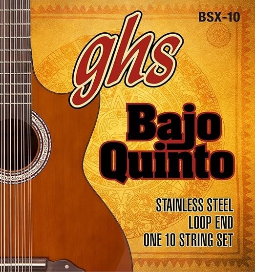 GHS Strings GHS Stainless Steel Bajo Quinto Strings-Loop End (BSX-10)